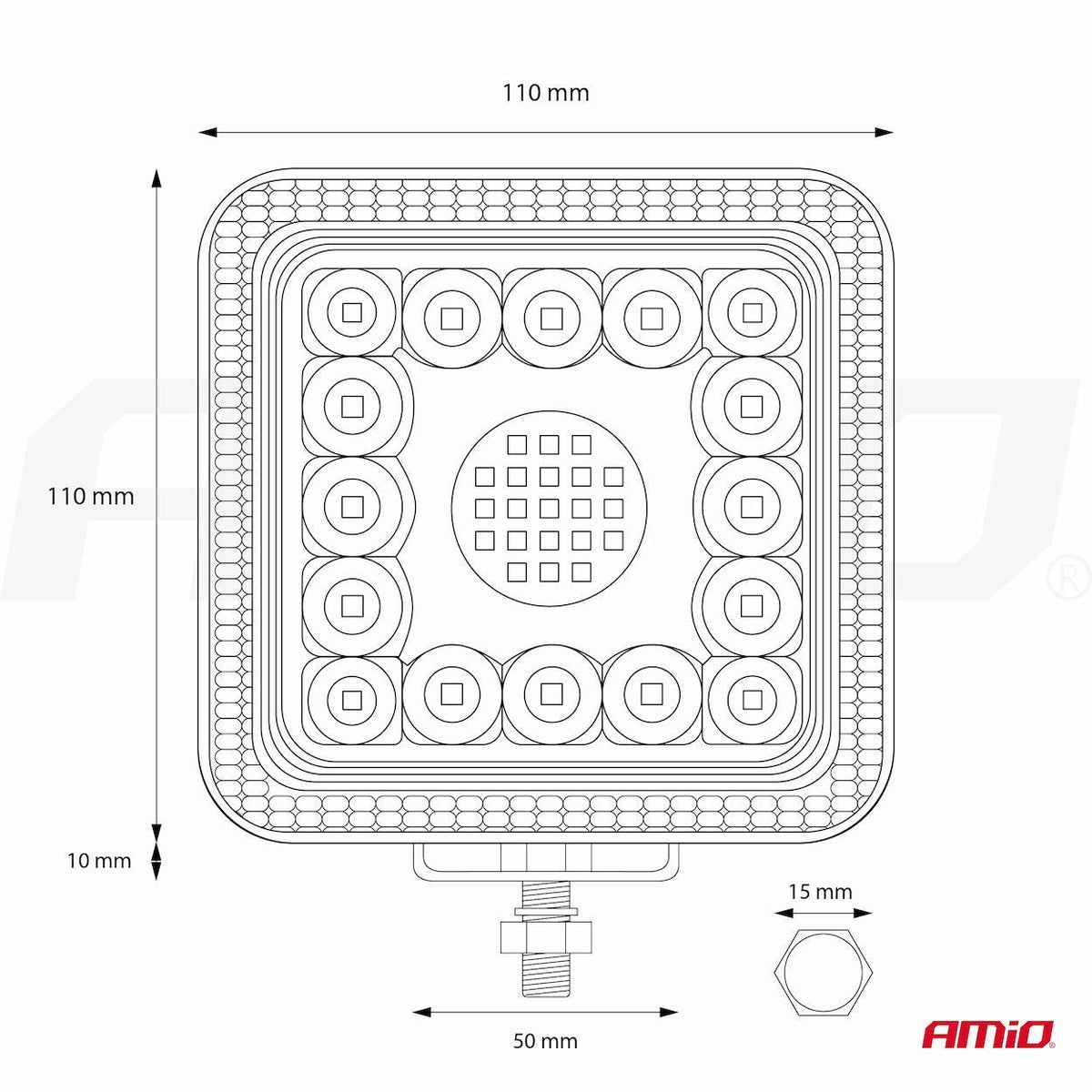LED reflektor 9-36V - 02427