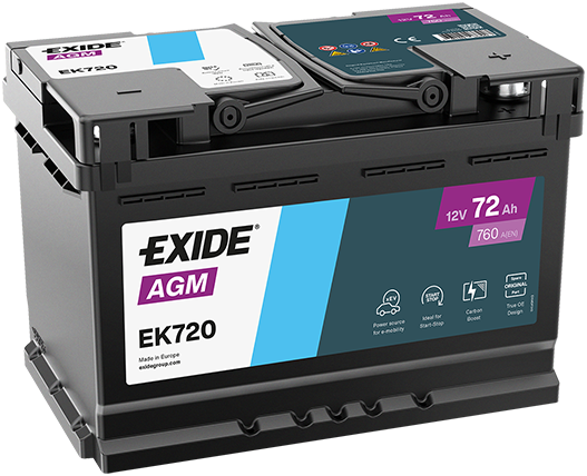 72 Ah Exide AGM - EK720