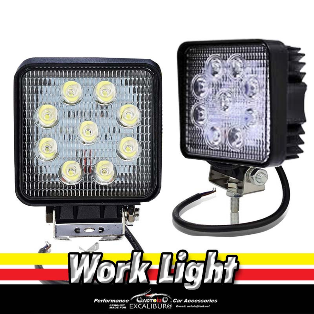 LED reflektor 12-48V 27W - kockasti