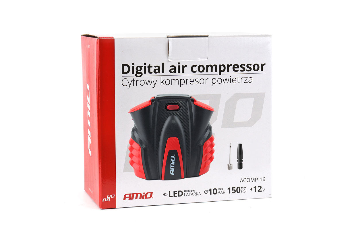 Auto kompresor sa digitalnim manometrom i LED svjetlom 12V - 02641