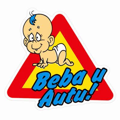 Naljepnica Beba u Autu!