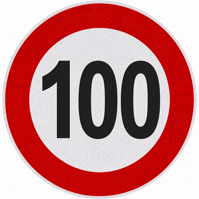 Reflektujuće ograničenje brzine 100 km/h