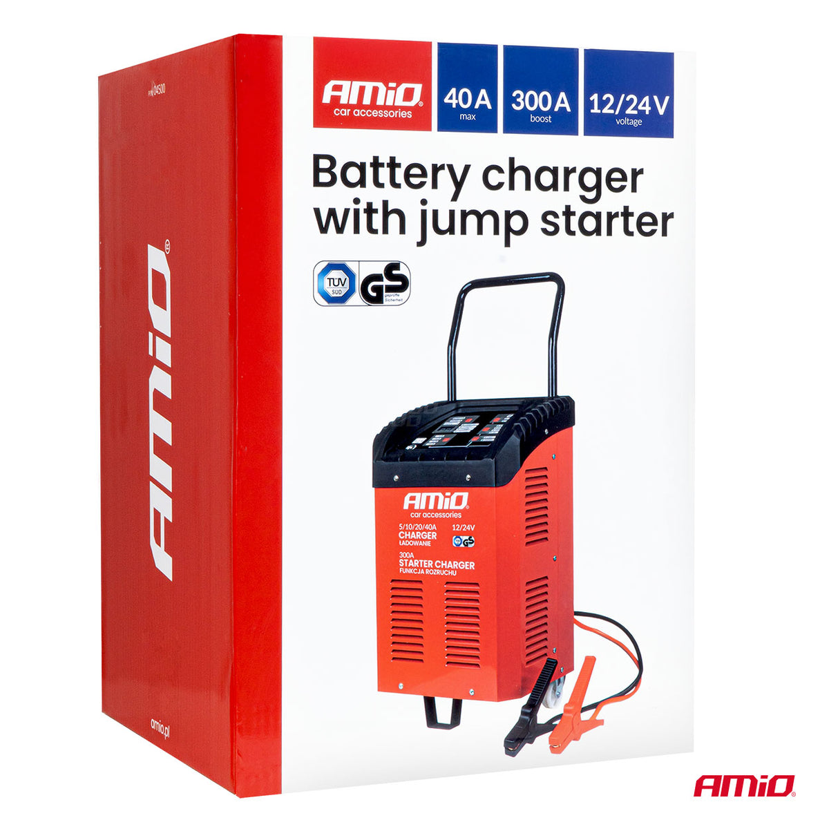 Punjač akumulatora sa starterom 12V/24V 40A, start 300A - 04500