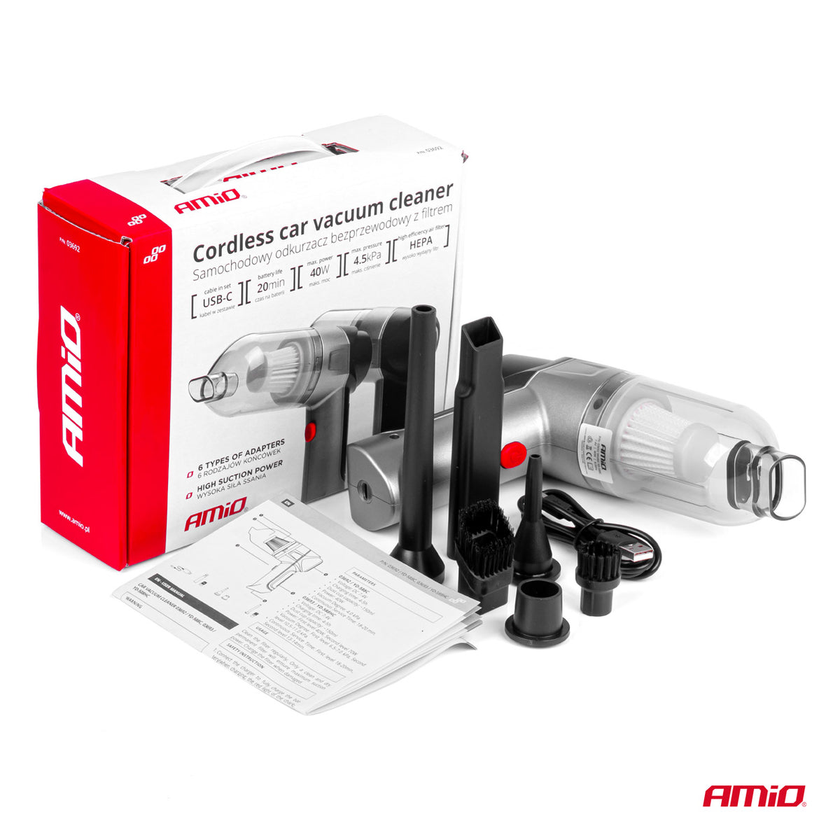 Bežični usisivač za auto 12V 40W - 03692