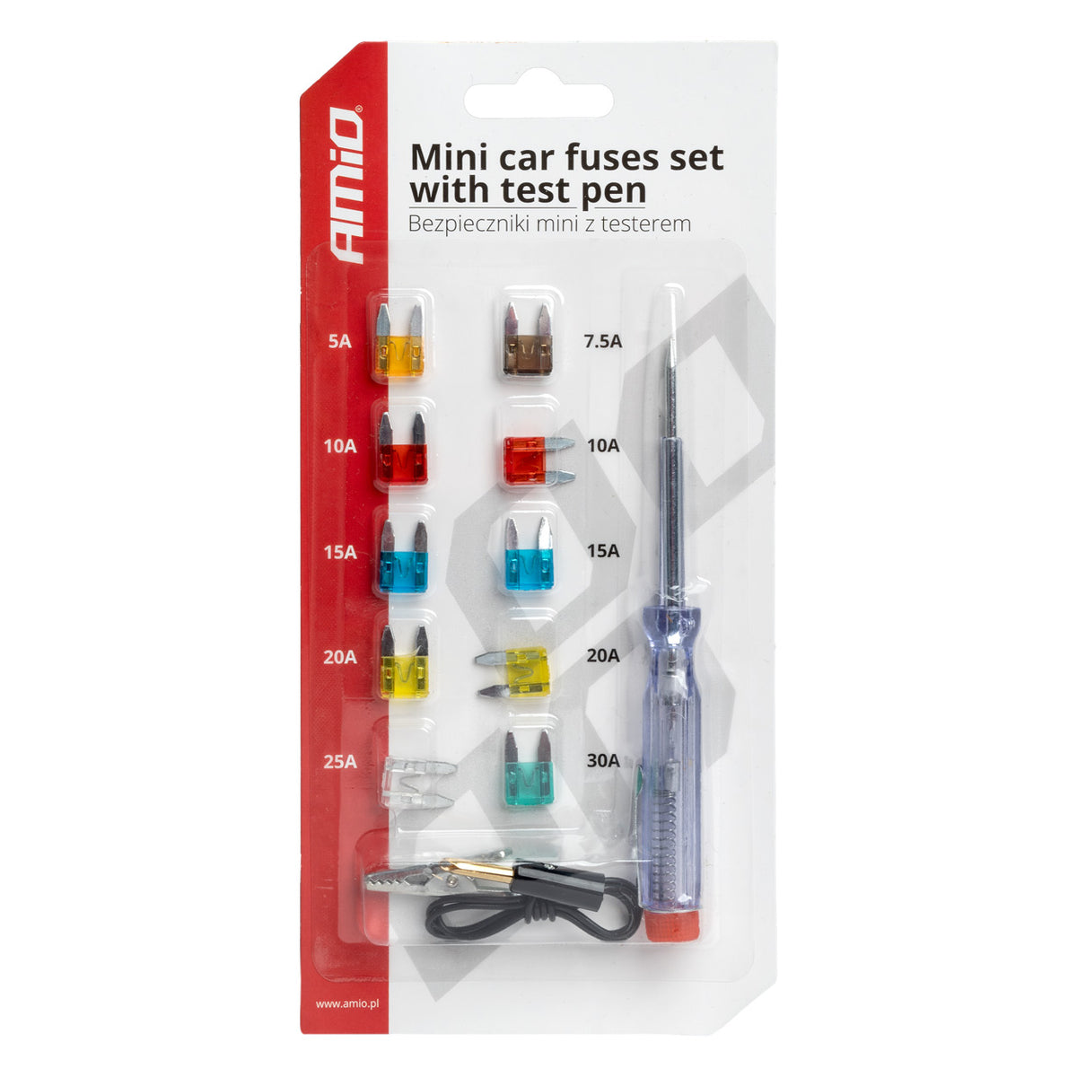 Set MINI osigurača sa ispitivačem (10 komada) - 03524