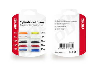 Set valjkastih osigurača (10 komada) - 01137