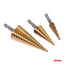 Set stepenastih konusnih burgija za metal - 03271