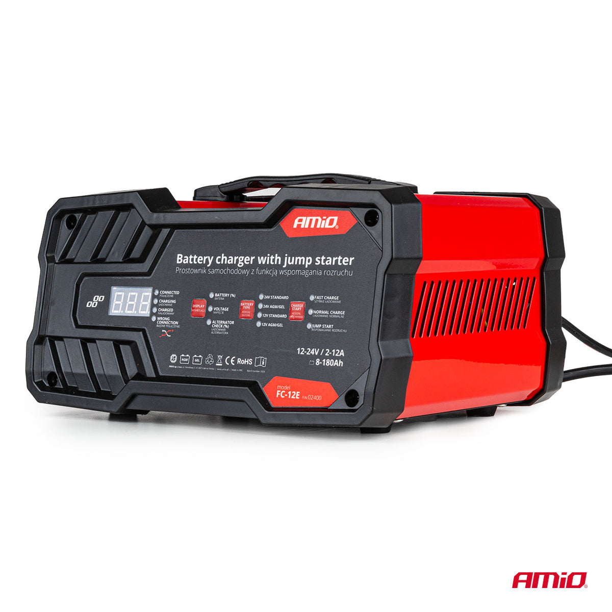 Punjač akumulatora sa starterom 12V/24V 12A, start 75A - 02400