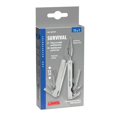 Višenamjenska sklopiva kliješta 15 u 1 Survival sa futrolom - 66141