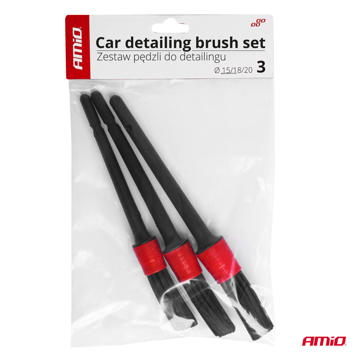 Set četki za detaljno čišćenje automobila (3 komada) - 03098