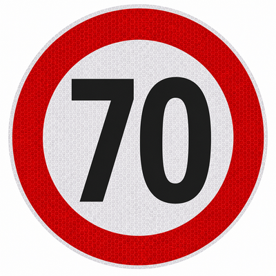 Reflektujuće ograničenje brzine 70 km/h