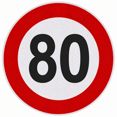 Reflektujuće ograničenje brzine 80 km/h