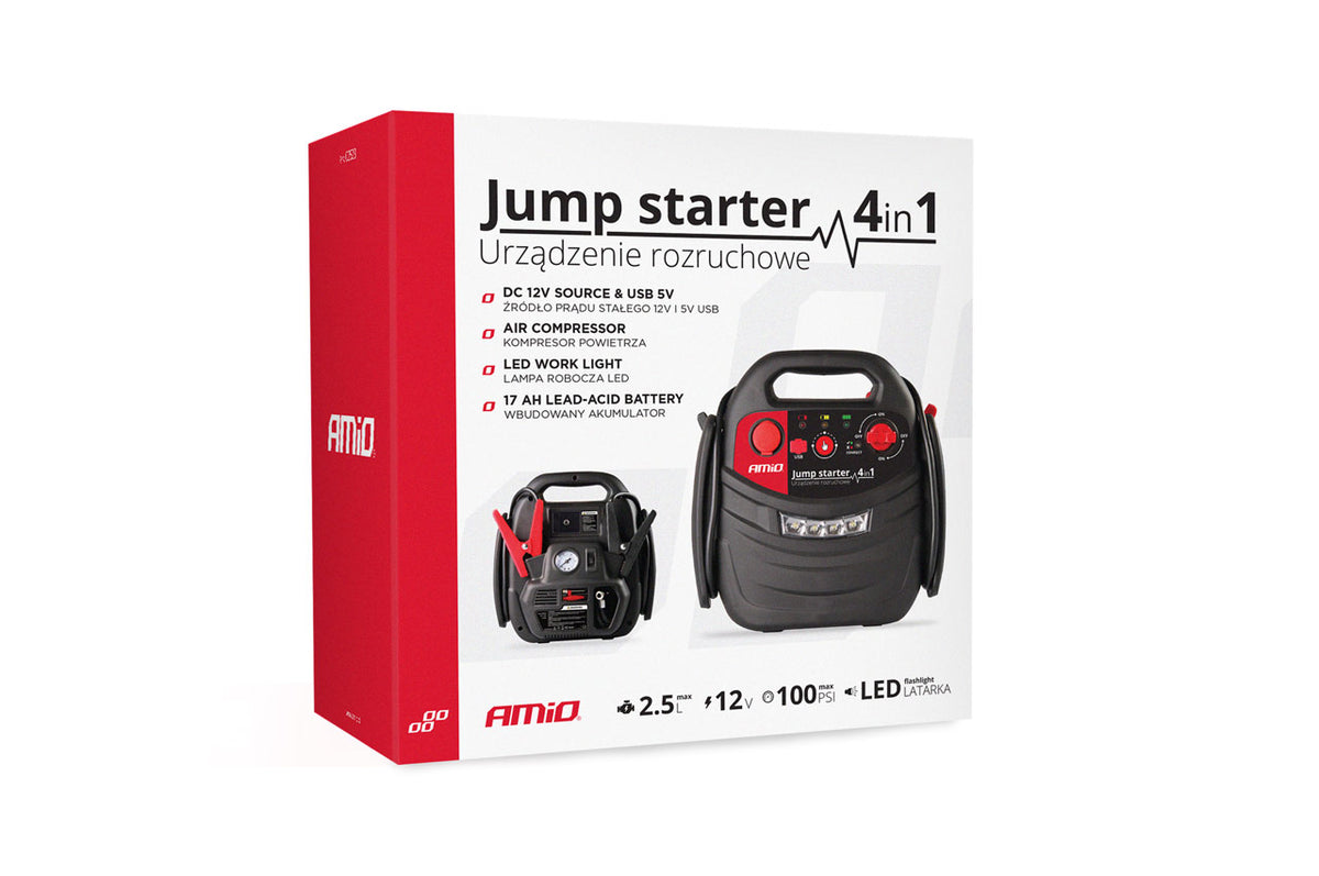 Multifunkcionalni starter sa kompresorom za gume 4u1 12V - 02523