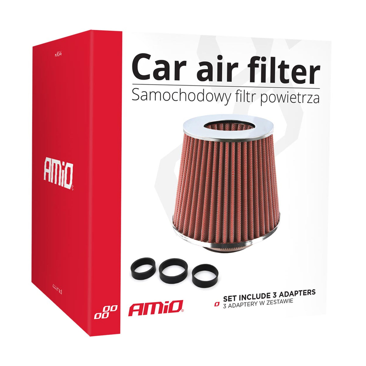 Konusni filter vazduha sa 3 adaptera - 01282