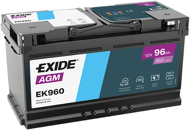 96Ah Exide AGM - EK960