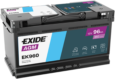 96Ah Exide AGM - EK960