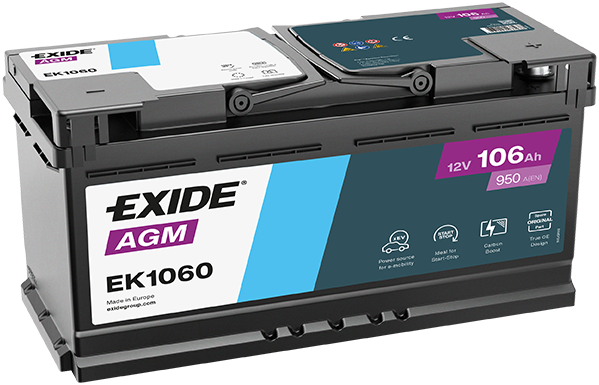 106 Ah Exide AGM - EK1060