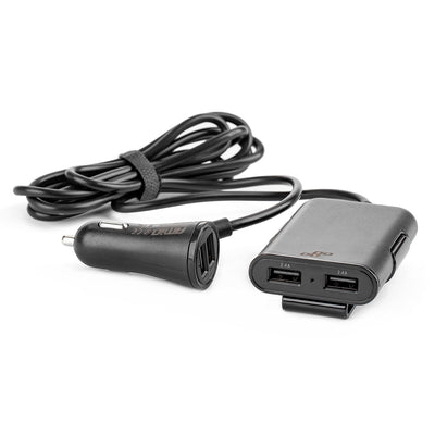 Punjač za telefon za prednja i zadnja sjedišta sa produžnim kablom i 4 USB priključka - 01986
