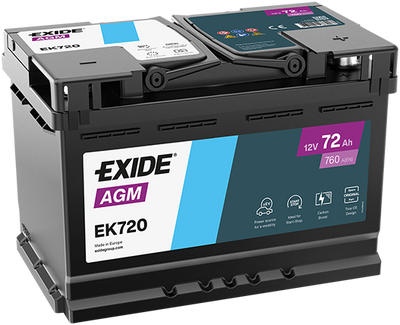 72 Ah Exide AGM - EK720