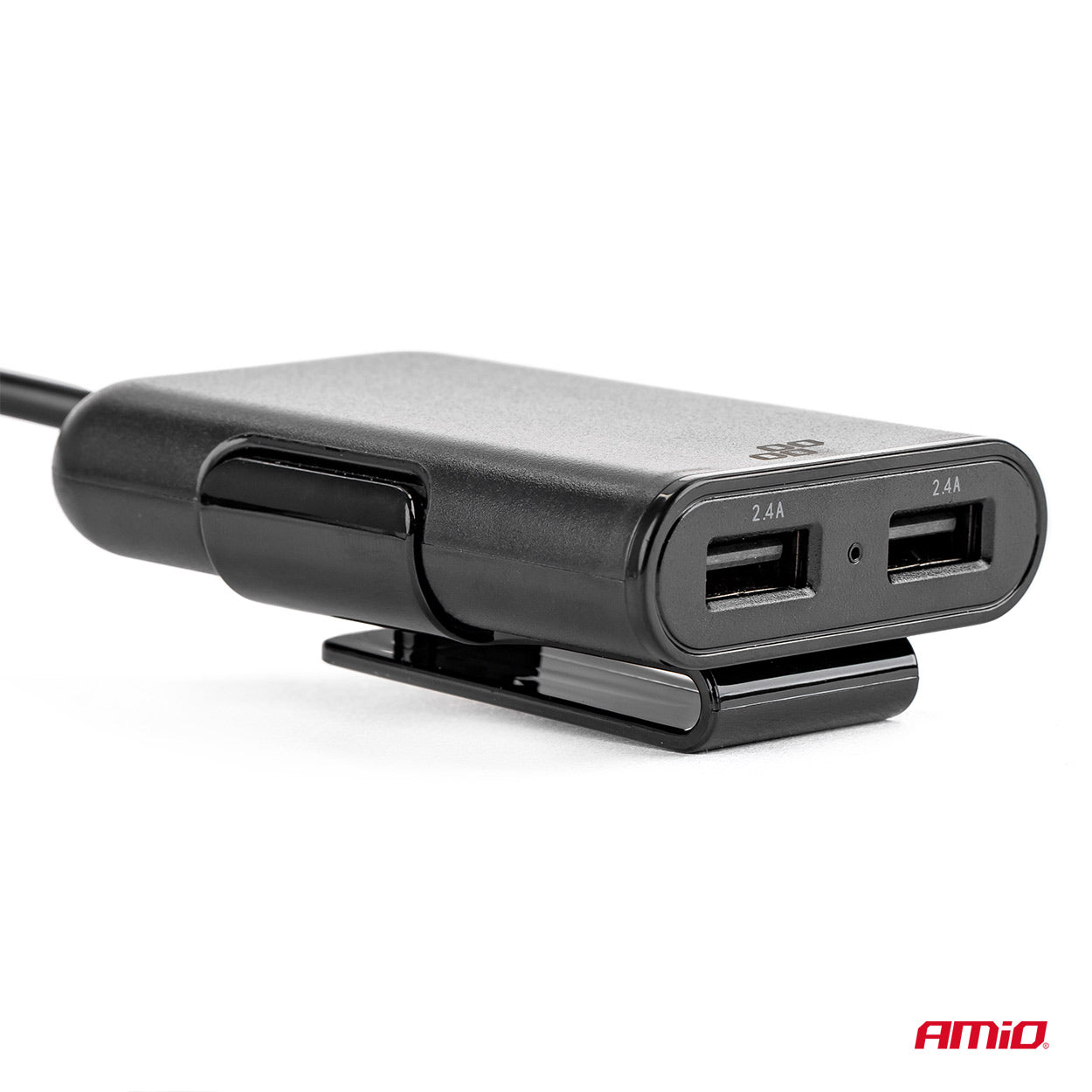 Punjač za telefon za prednja i zadnja sjedišta sa produžnim kablom i 4 USB priključka - 01986