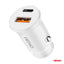 Auto punjač USB-A + USB-C 20W 12/24V - 03877
