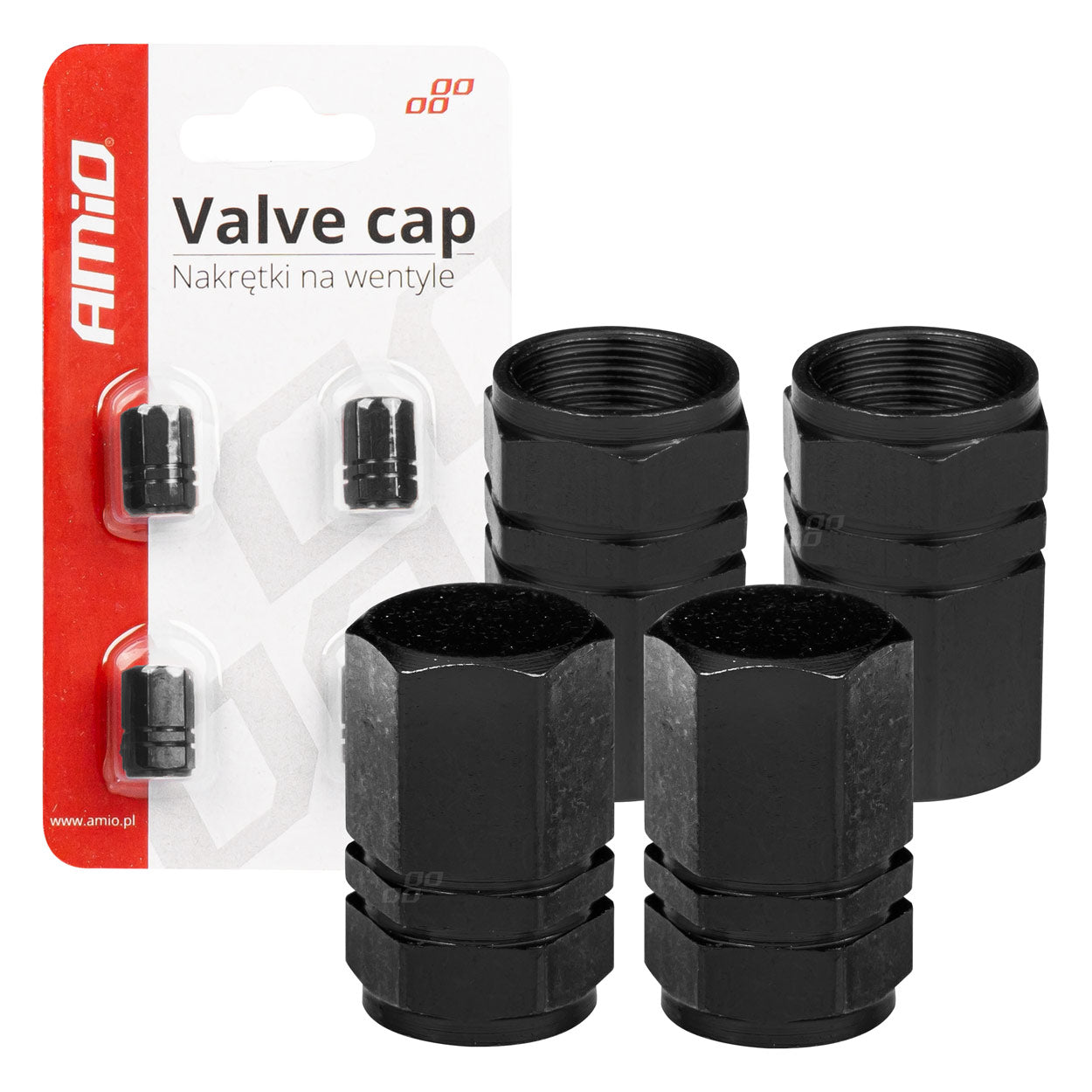 Aluminijumske crne kapice za ventile - 02237
