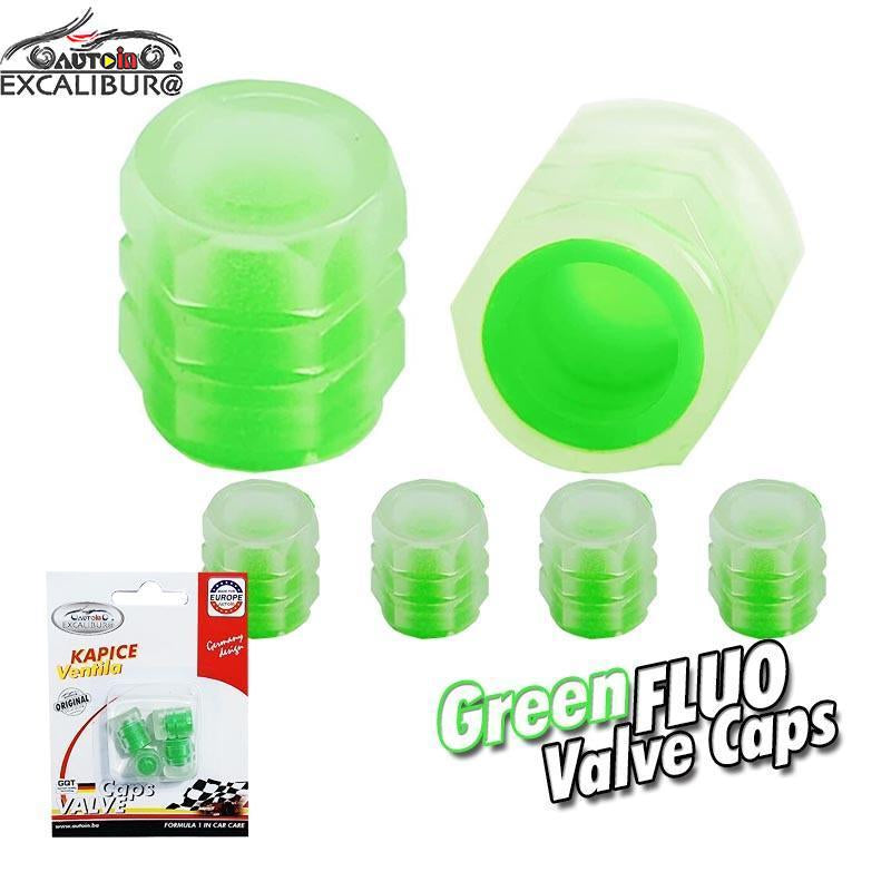 Fluo kapice za ventile - zelena boja